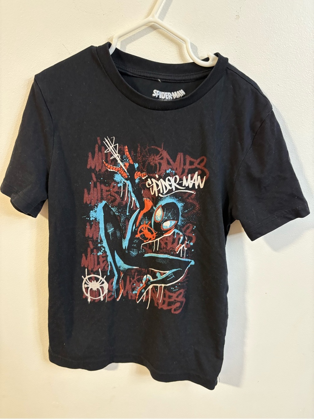 Spiderman Marvel Kids Black Graphic Tee - 6 years